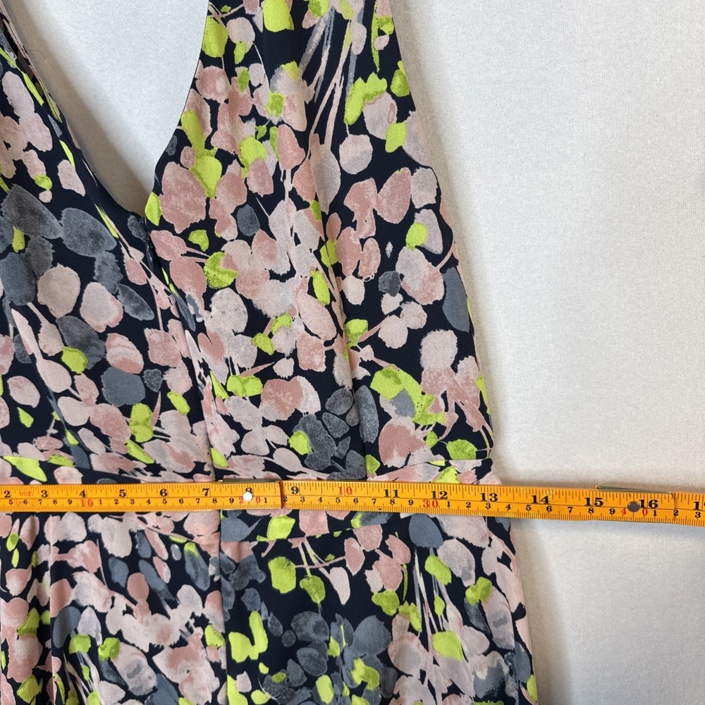BCBG Max Azria Jessica Floral Ruffle Dress Sz 4 Handkerchief Hem Romantic - Picture 5 of 5